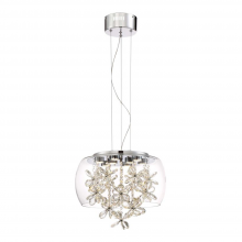 ZEEV Lighting P30077-LED-CH - LED 16" Clear Glass Dome Shade Pendant Light