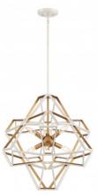 ZEEV Lighting CD10230-6-SW-G - 6-Light Geometric Satin White Gold Sputnik Chandelier