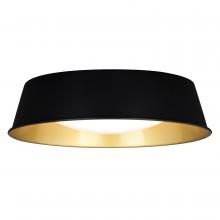 Vaxcel International C0303 - Beacon Hill LED 13-in. Flush Mount Matte Black and Satin Gold