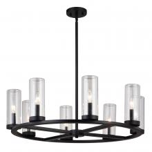 Vaxcel International H0291 - Grantley 30-in 8 Light Indoor-Outdoor Chandelier Matte Black