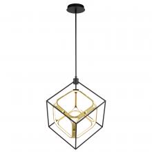 Vaxcel International P0413 - Anson 23.5-in. W LED Pendant Matte Black and Gold