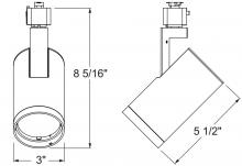 Acuity Brands R620L 40K 80CRI PDIM VBS WH - Trac-Lites 10W LED Variable Beam, 4000K,