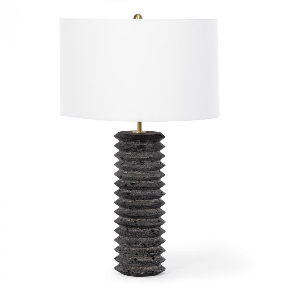 Regina Andrew Noir Column Travertine Lamp