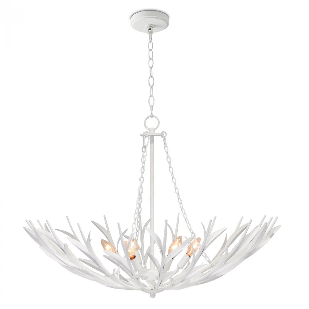 Regina Andrew River Reed Basin Chandelier (White