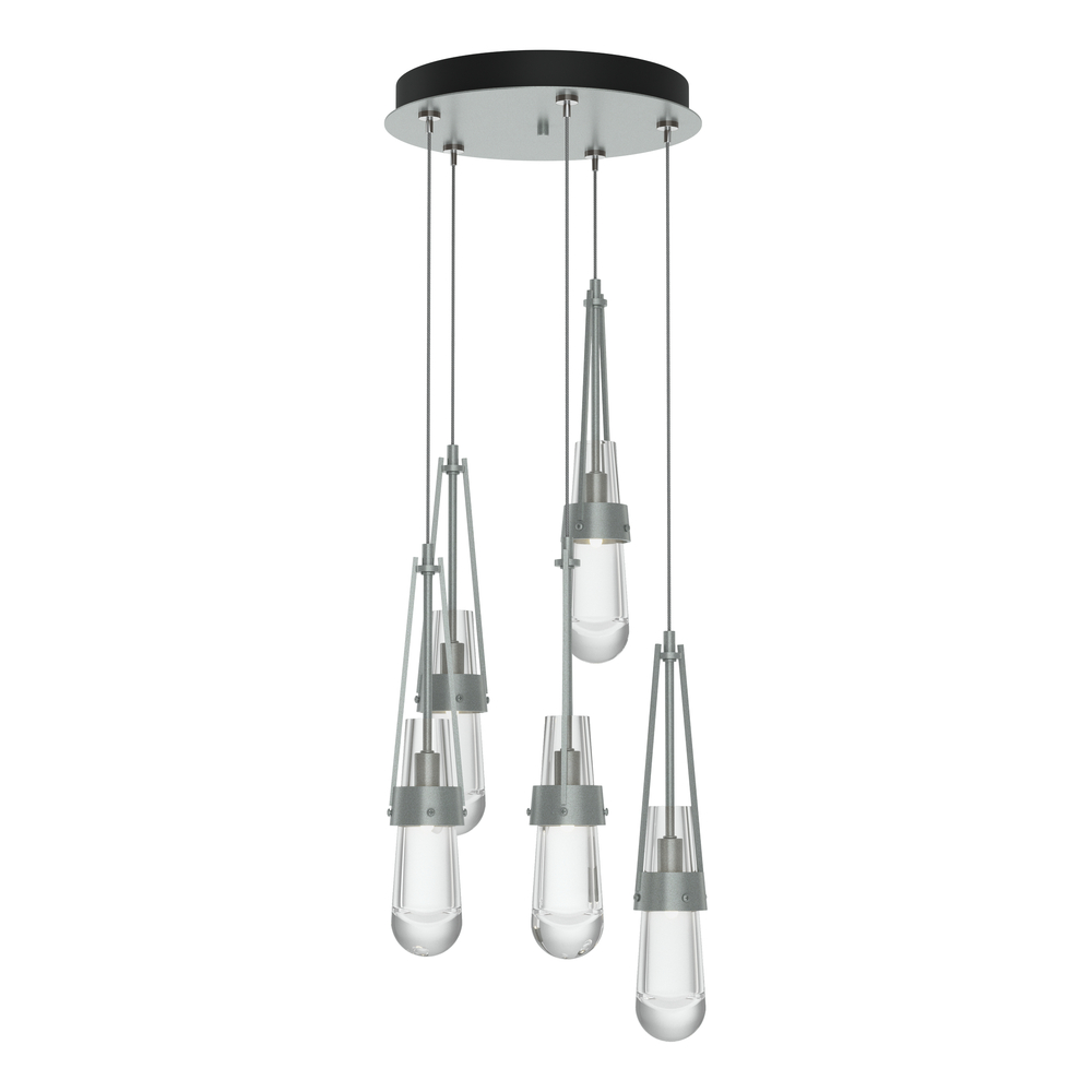 Link 5-Light Clear Glass Pendant