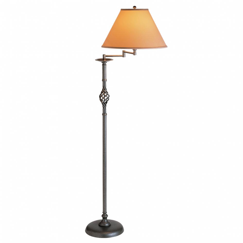 Twist Basket Swing Arm Floor Lamp