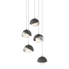 Hubbardton Forge 131125-SKT-LONG-85-20-GG0711 - Brooklyn 5-Light Double Shade Pendant