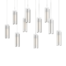 Hubbardton Forge 131204-SKT-LONG-14-GG0065 - Exos Glass 10-Light Pendant