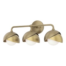 Hubbardton Forge 201375-SKT-84-86-GG0711 - Brooklyn 3-Light Double Shade Bath Sconce