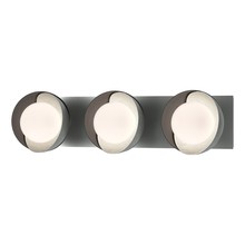 Hubbardton Forge 201378-SKT-82-10-GG0711 - Brooklyn 3-Light Straight Double Shade Bath Sconce