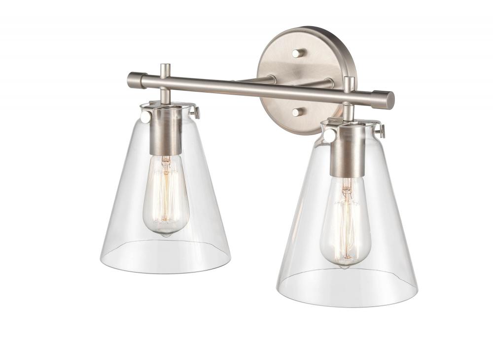 Aliza 2-Light Vanity Brushed Nickel