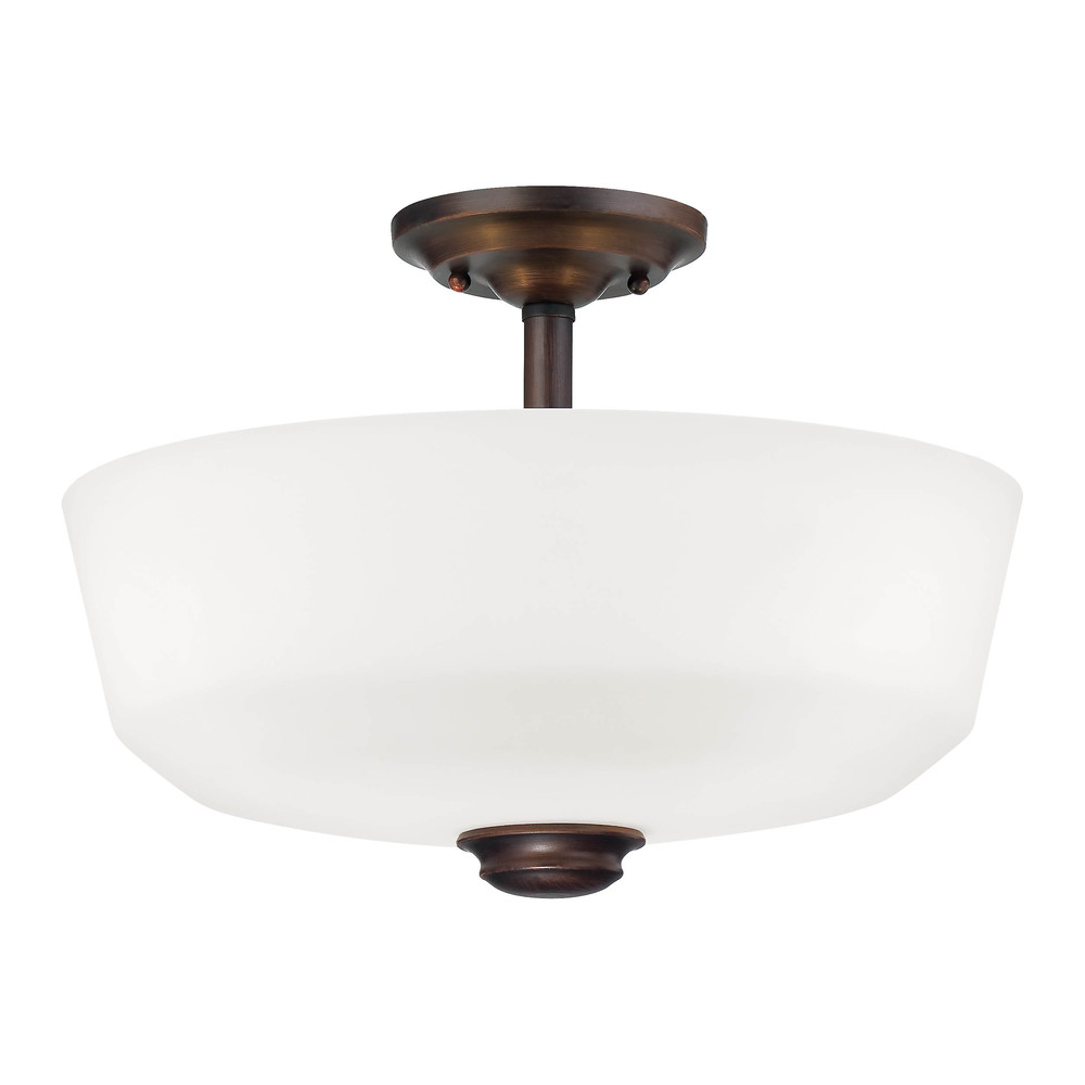 Cimmaron 2-Light Semi-Flush Ceiling Mount Rubbed Bronze