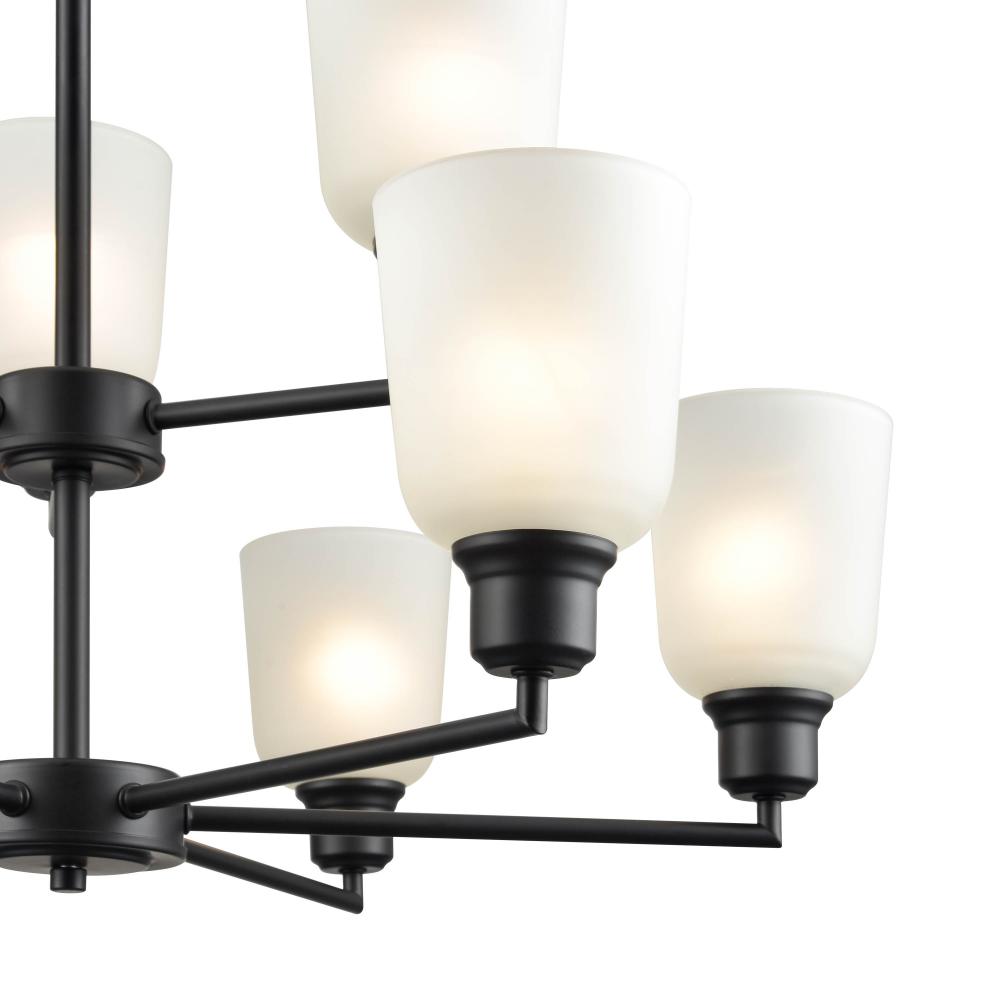 Amberle 9-Light Chandelier Ceiling Light Matte Black