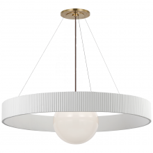 Visual Comfort & Co. Signature Collection RL WS 5001HAB/WHT-WG - Arena 42" Ring and Globe Chandelier