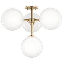 Mitzi by Hudson Valley Lighting H122604-AGB - Ashleigh Semi Flush