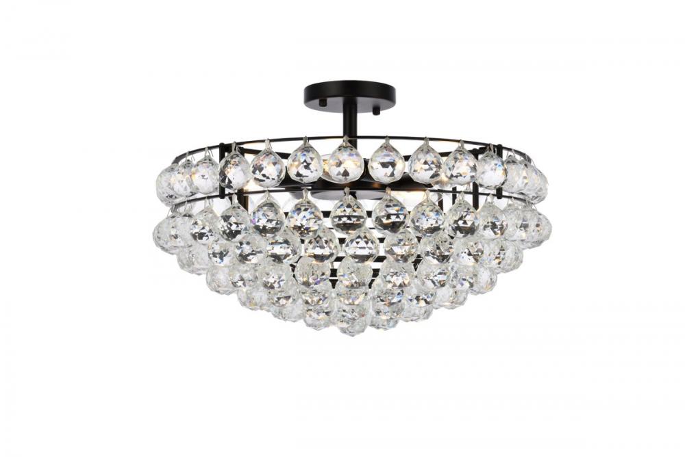 Savannah 20 Inch Flush Mount in Black