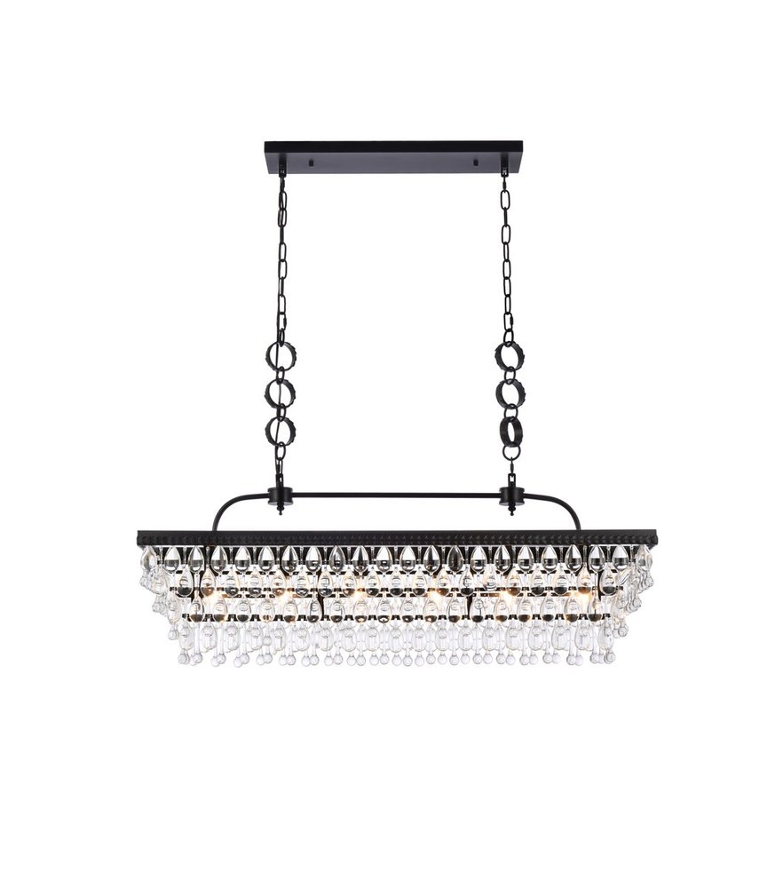 Nordic 40 Inch Rectangle Pendant in Black