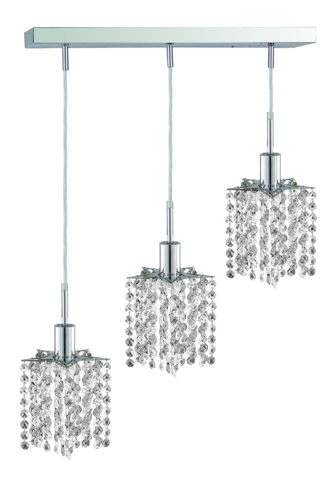 Mini 3 light Chrome Pendant