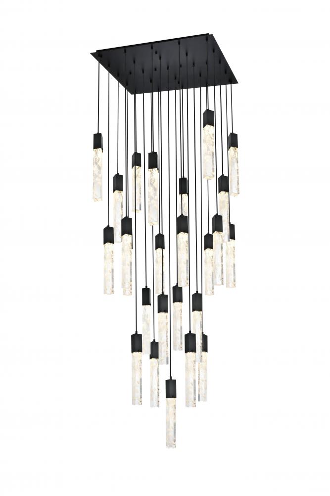 Aurora 36 inch Chandelier in Black