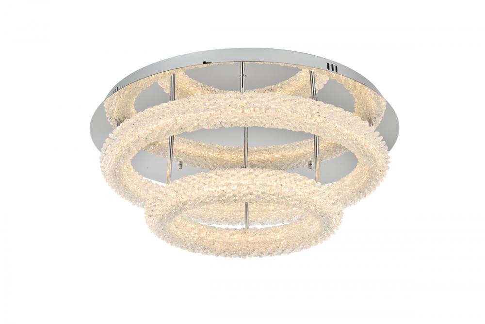 Bowen 26 Inch Adjustable LED Flush Mount in Chrome