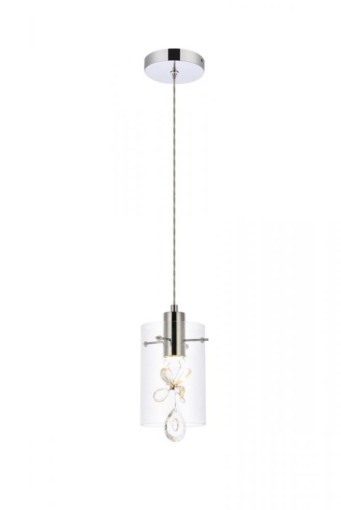 Hana 1 Light Chrome Pendant