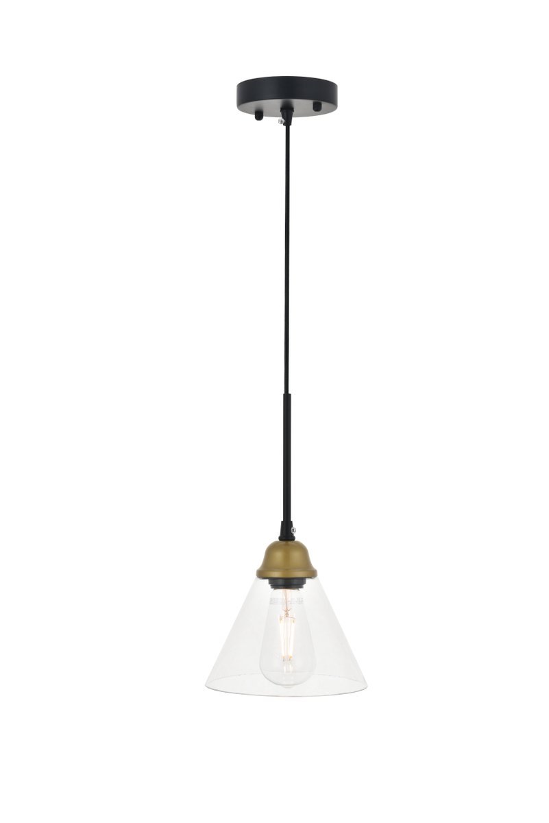 Histoire 1 light brass and black Pendant