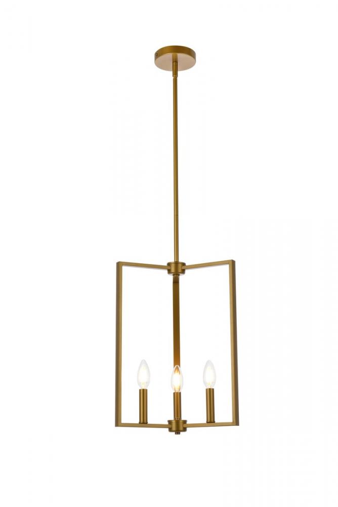 Vino 3 Lights Pendant in Brass