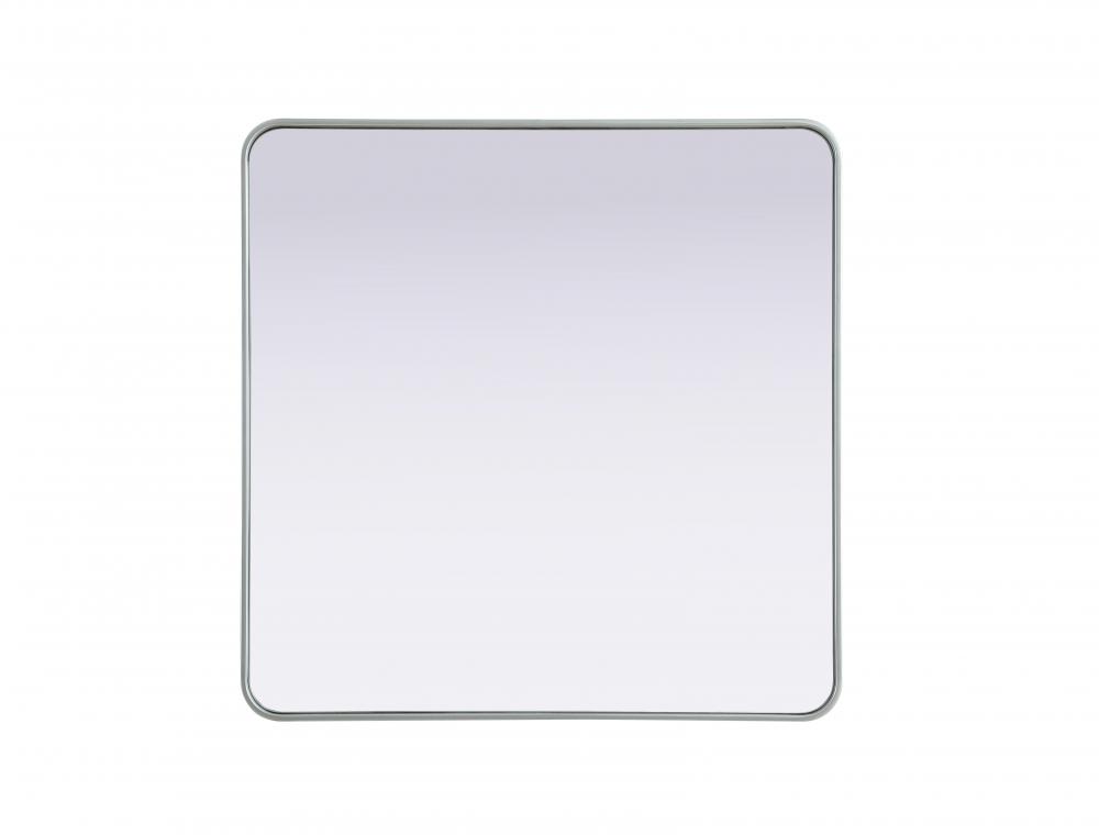 Contour Metal Rectangle Mirror 36x36 in Silver