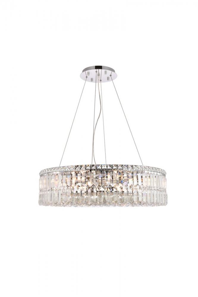 MaxIme 12 Light Chrome Chandelier Clear Royal Cut Crystal