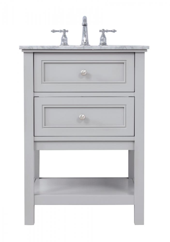 24 In. Single Bathroom Vanity Set in Grey