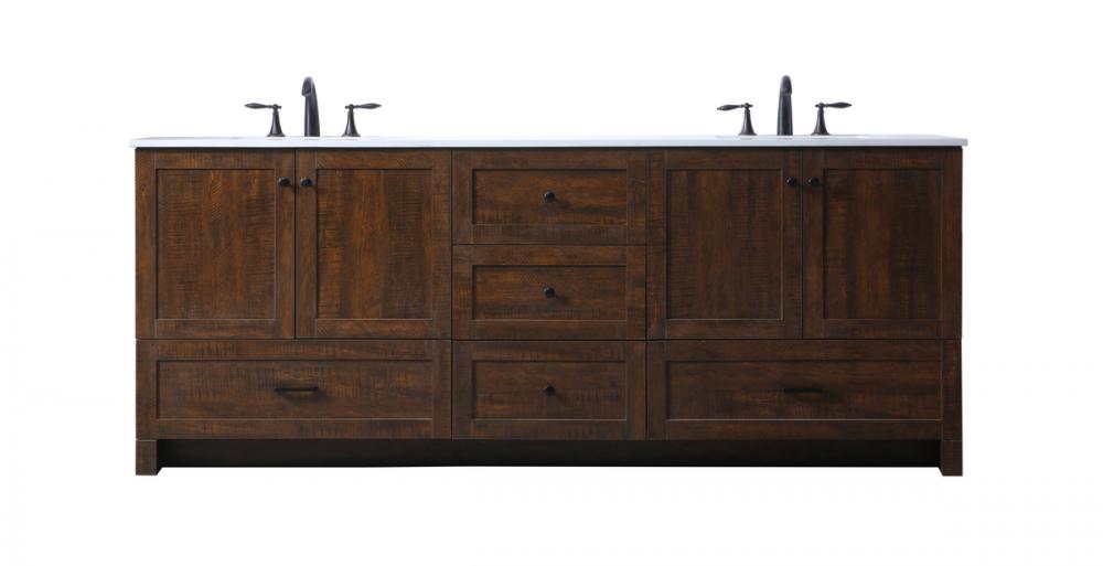 Vanity Cabinet 5Dw 4Dr 84"x19"x34" Expresso