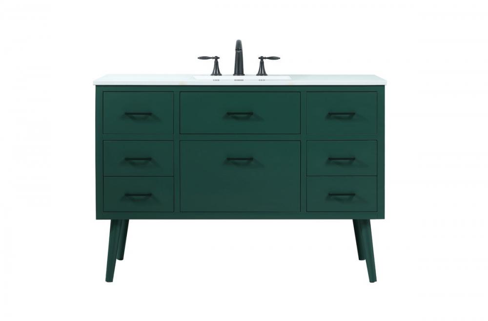 48 Inch Bathroom Vanity in Green