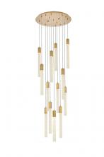 Elegant 2067G30SG - Weston 13 Lights Pendant in Satin Gold