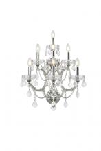 Elegant 2800W7C/RC - Maria Theresa 7 Light Chrome Wall Sconce Clear Royal Cut Crystal