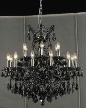 Elegant 2800D30B/SS - Maria Theresa 19 light Black Chandelier