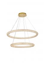 Elegant 3800G42SG - Bowen 42 inch LED chandelier in Satin Gold