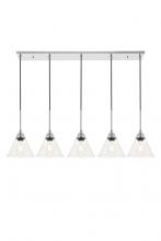 Elegant LD4017D48C - Histoire 5 Light Chrome Pendant