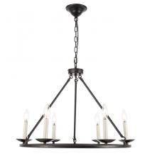 Elegant LD6010D26BK - Maine 6 Light Black Chandelier