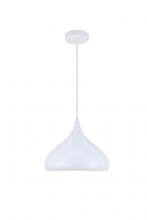 Elegant LDPD2046WH - Circa 1 Light White Pendant