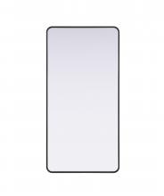 Elegant MR8A3060BLK - Contour Metal Rectangle Mirror 30x60 in Black