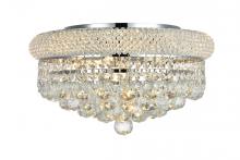 Elegant V1800F16C/RC - Primo 8 Light Chrome Flush Mount Clear Royal Cut Crystal