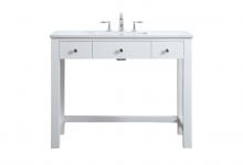 Elegant VF14842WH - 42 Inch Ada Compliant Bathroom Vanity in White