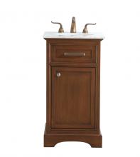 Elegant VF15019TK - 19 In. Single Bathroom Vanity Set in Teak