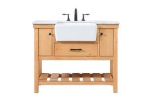 Elegant VF60142NW - 42 Inch Single Bathroom Vanity in Natural Wood