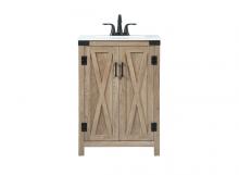 Elegant VF90224NT - 24 Inch Single Bathroom Vanity in Natural Oak