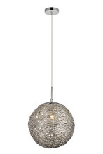 Elegant LDPD2067 - Lilou Collection Pendant D11.4 H12.3 Lt:1 Chrome Finish