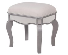 Elegant MF6-1044S - Dressing stool 18 in. x 14 in. x 18 in. in Clear Mirror