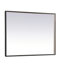 Elegant MRE63040BK - Pier 30x40 inch LED mirror with adjustable color temperature 3000K/4200K/6400K in black