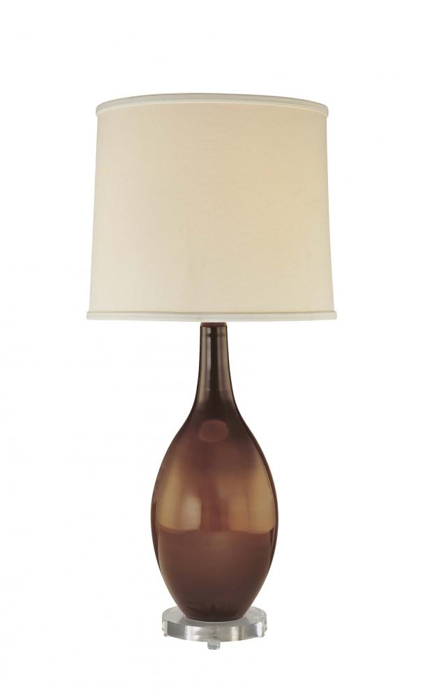 One Light Chocolate Brown Table Lamp