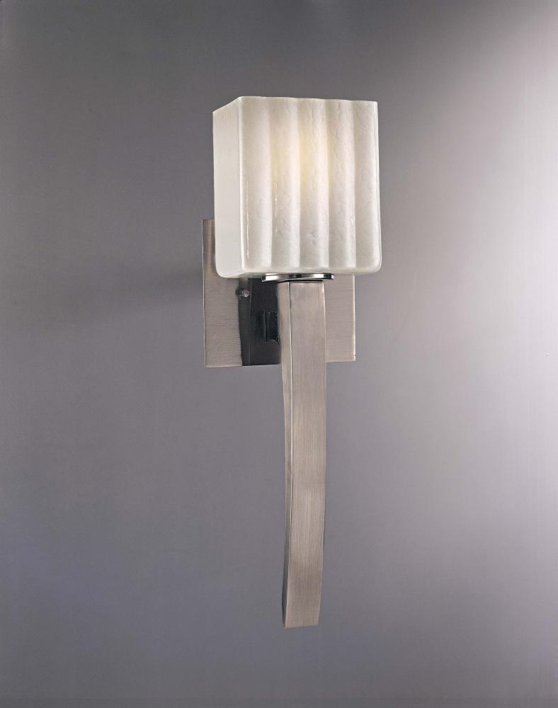 One Light Nickel Brushed Nickel Bathroom Sconce